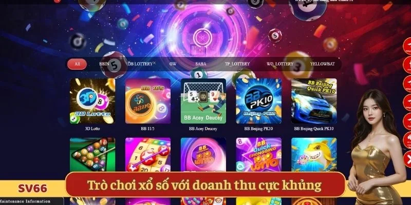 Trò chơi xổ số với doanh thu cực khủng